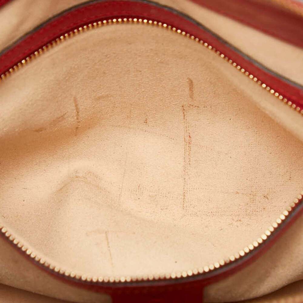 GUCCI Red Leather Tote Bag - Picture 10 of 12